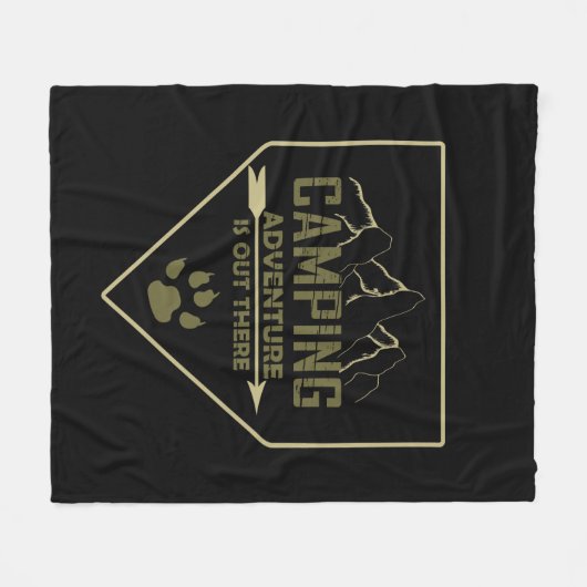 Redewendungen für Camper mit lustigem Camping Fleecedecke (Vorderseite (Horizontal))