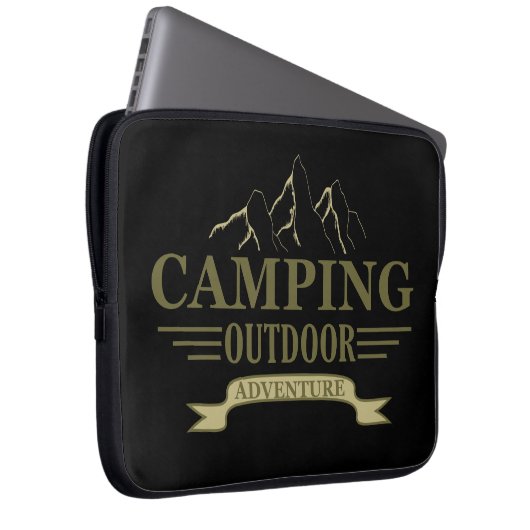 Redewendungen für Camper mit lustigem Camping Laptopschutzhülle (Vorne Rechts)