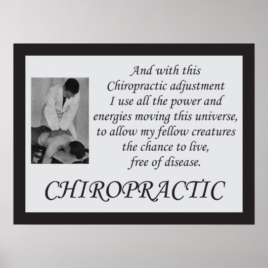 Redewendungen für die Chiropraktische Anpassung Poster (Vorne)