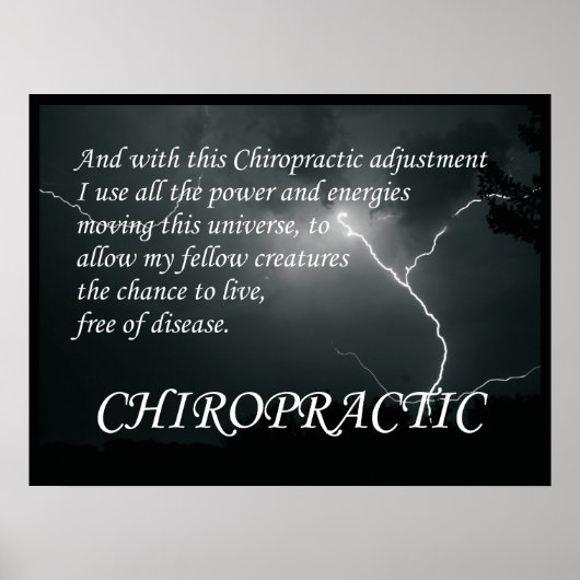 Redewendungen für die Chiropraktische Anpassung Poster (Vorne)