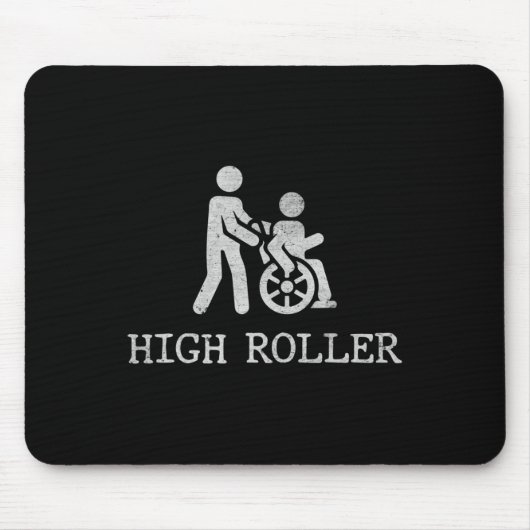 Redewendungen für Rollstuhlfahrer2 Behinderung Awa Mousepad (Vorne)