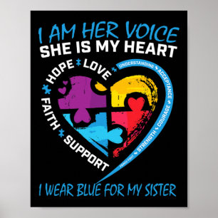 Redewendungen Puzzle ich tragen Blau für meine Sch Poster