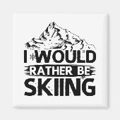 Redewendungen | Skifahrer Wintergeschenke Magnet (Vorne)