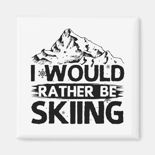 Redewendungen | Skifahrer Wintergeschenke Magnet (Vorne)