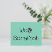 Redewendungen zu Fuß Barefoot Postkarte (Stehend Vorderseite)