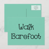 Redewendungen zu Fuß Barefoot Postkarte (Vorne/Hinten)