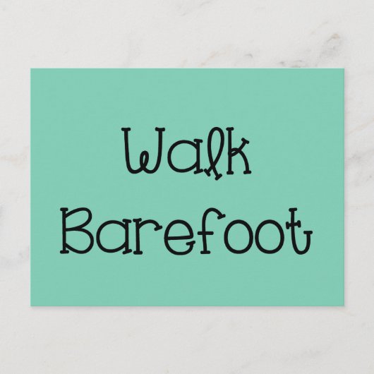 Redewendungen zu Fuß Barefoot Postkarte (Vorderseite)