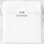 Redewendungen zu Fuß Barefoot Quadratischer Aufkleber (Tasche)