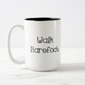 Redewendungen zu Fuß Barefoot Zweifarbige Tasse (Links)