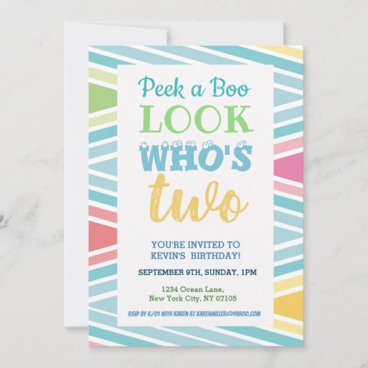 Redewendungen zum 2. Geburtstag Einladung (Vorderseite)