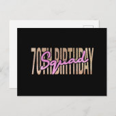 Redewendungen zum 70. Geburtstag Feiertagspostkarte (Vorne/Hinten)