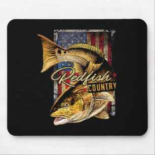 Redfish Country Salzwasser-Angeln T-Shirt Mousepad
