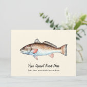 Redfish-Event-Einladungen Einladung (Stehend Vorderseite)