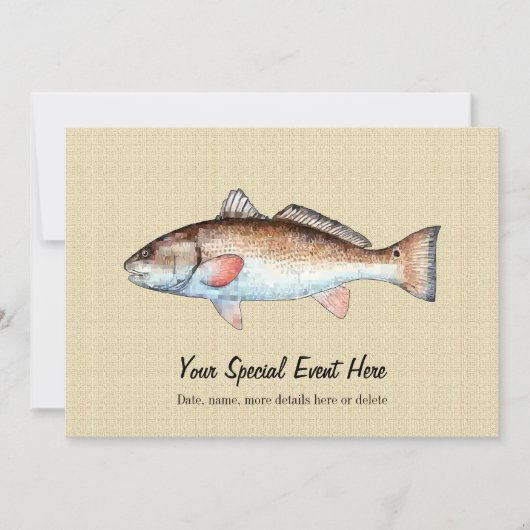 Redfish Event-Party Einladungen (Vorderseite)