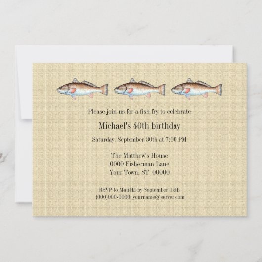 Redfish Event-Party Einladungen (Rückseite)