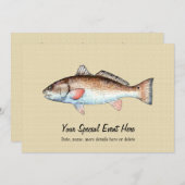 Redfish Event-Party Einladungen (Vorne/Hinten)