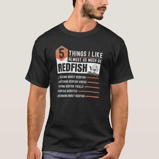 Redfish Fishing Jokes Redfish Artwork Q T-Shirt (Vorderseite)