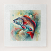 Redfish in Serene Waters 210824AREF147 - Watercolo Puzzle (Vertikal)