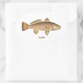 Redfish Logo Ovaler Aufkleber (Tasche)