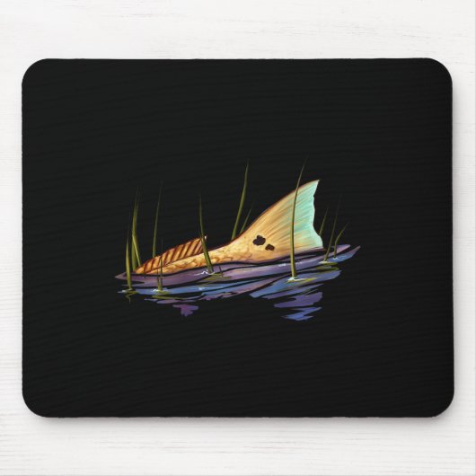 Redfish Red Drum Fish Shirt Redfish Schwanz Mousepad (Vorne)