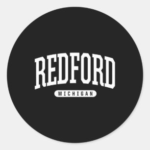 Redford Michigan Urlaub im College-Stil Sport Mi Runder Aufkleber