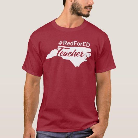 #RedForEd Nord-CarolinaShirt NC-Lehrer-Respekt T-Shirt (Vorderseite)