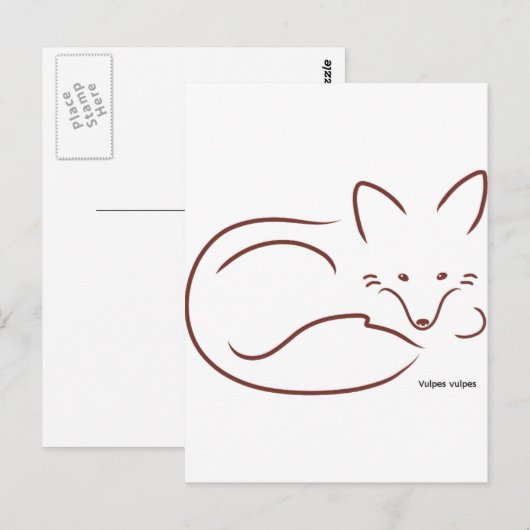 RedFox Postkarte (Vorne/Hinten)