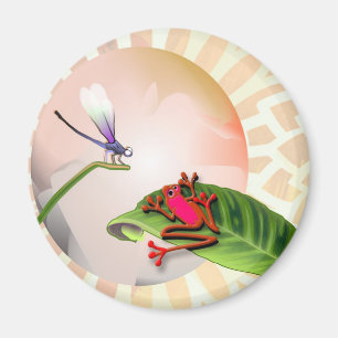 RedFrog beim Beobachten der Libellen Magnet