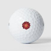 redgerberadaisyRed Gerbera Daisy Golfball (Vorderseite)