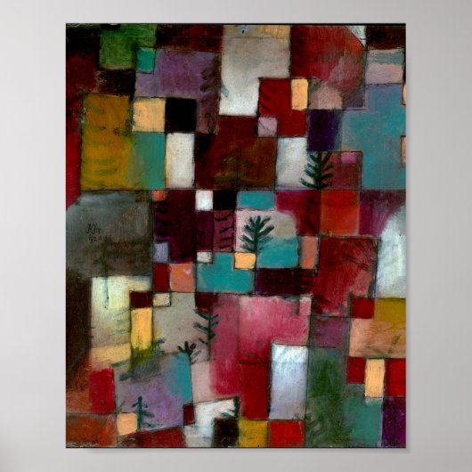 Redgreen und Violet-Yellow Rhythm : Paul Klee 1920 Poster (Vorne)