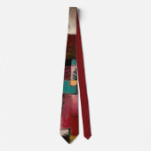 Redgreen und Violetgelbe Rhythmen, Paul Klee Art Krawatte (Vorderseite)