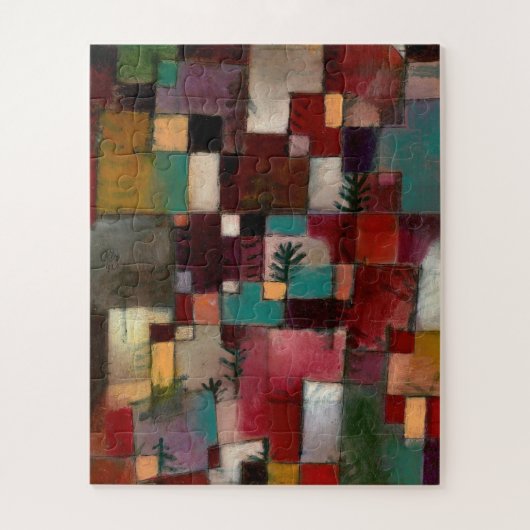 Redgreen und Violetgelbe Rhythmen, Paul Klee Art Puzzle (Vertikal)