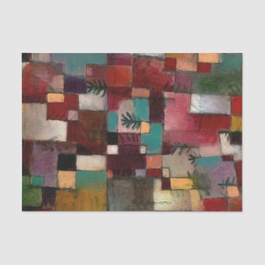 Redgreen und Violetgelbe Rhythmen, Paul Klee Art Seidenpapier (Vorderseite)