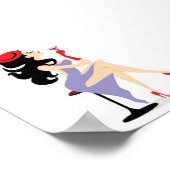 REDHAT09 FASHIONISTA DIVA RED HAT HEELS LILA DRE POSTER (Ecke)