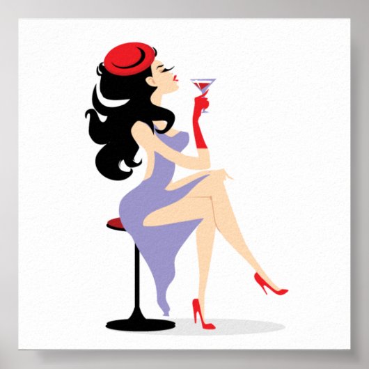 REDHAT09 FASHIONISTA DIVA RED HAT HEELS LILA DRE POSTER (Vorne)
