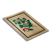 Redhaw Hawthorn über altes Papier Notizblock (Rechte Seite)