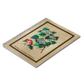 Redhaw Hawthorn über altes Papier Notizblock (Linke Seite)