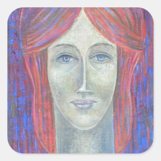 Redhead 2012 quadratischer aufkleber (Vorderseite)