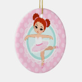 Redhead Ballerina - Pink Ballet Dancer Girl Keramik Ornament (Rechts)