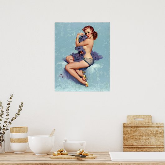 Redhead Beauty Button Up Poster (Küche)