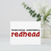 Redhead Best Friend Postkarte (Stehend Vorderseite)