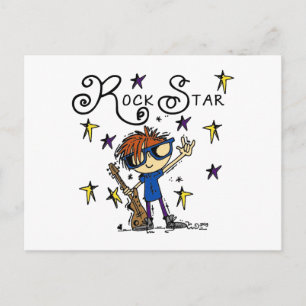Redhead Boy Rock Star Postkarte