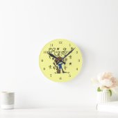 Redhead Boy Rock Star Runde Wanduhr (Zuhause)