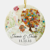 Redhead Brides Flower Tree Keramikornament (Vorne)