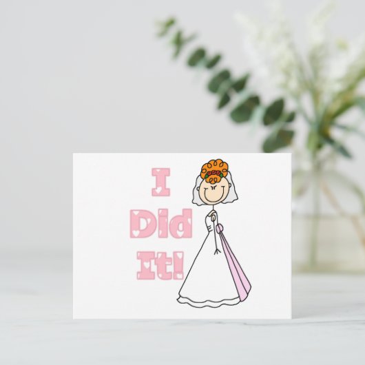 Redhead Bridge ich tat es Postkarte (Stehend Vorderseite)