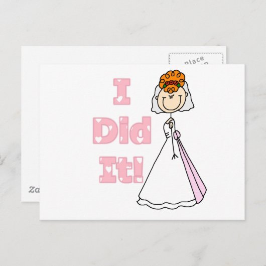 Redhead Bridge ich tat es Postkarte (Vorne/Hinten)