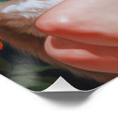 Redhead-Button mit Katzenflora Poster (Ecke)