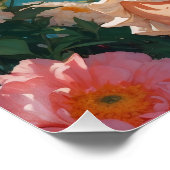 Redhead Button-Up Daisy Hat Floral Poster (Ecke)