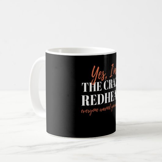 Redhead Crazy Redhead Mc1r Red Hair Kaffeetasse (Vorderseite Links)