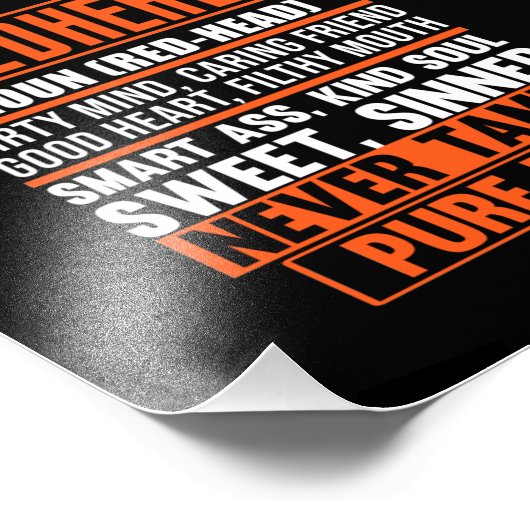 Redhead Definition Niedlich Red Hair Girls Frauen Fotodruck (Ecke)